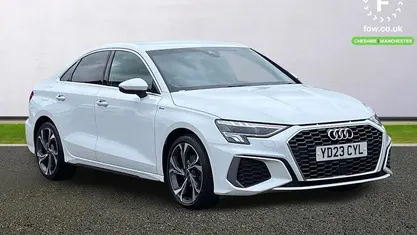 Used Audi A3 S-Line 110 HP (80 kW) 2023 White Sedan