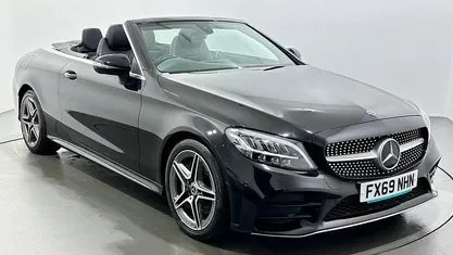 Used Mercedes C300 AMG line 258 HP (189 kW) 2019 Black Cabriolet