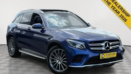 Used Mercedes GLC220 AMG Line Premium 170 HP (125 kW) 2018 Blue SUV