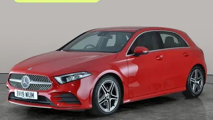 Used Mercedes A200 AMG line 163 HP (119 kW) 2019 Red Hatchback