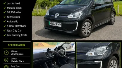 Used VW e-up! 60 kW (82 HP) 2021 Black Hatchback