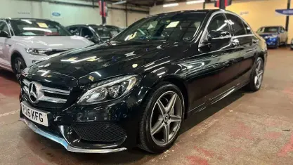 Used Mercedes C200 AMG line 136 HP (100 kW) 2015 Black Sedan