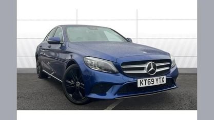 Begagnad Mercedes C200 Premium 184 HK (135 kW) 2019 Blå Sedan