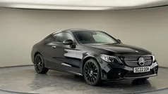 Obsidian black metallic finish Used 2022 Mercedes C300 AMG line Coupe | £27,200 (Good price)