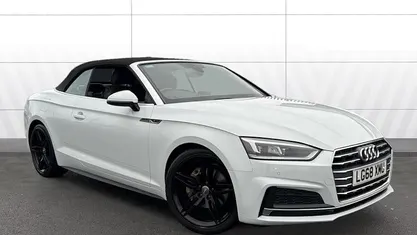 Used Audi A5 Cabriolet S-Line 190 HP (139 kW) 2018 White Cabriolet