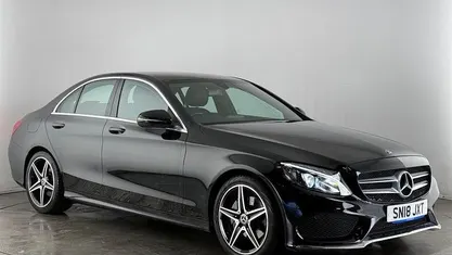 Used Mercedes C220 AMG line 170 HP (125 kW) 2018 Black Sedan
