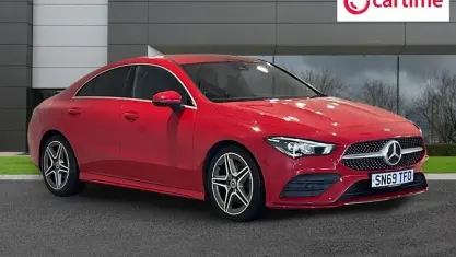Used Mercedes CLA200 AMG line 163 HP (119 kW) 2019 Red Coupe