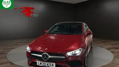 Used Mercedes CLA180 AMG Line Premium Plus 136 HP (100 kW) 2020 Red Coupe