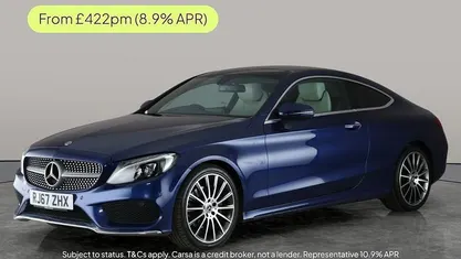 Blue Used 2018 Mercedes C220 AMG Line Premium Coupe | £15,505 (Fair price)