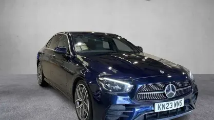 Used Mercedes E200 AMG line 200 HP (147 kW) 2023 Blue Sedan