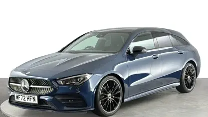 Used Mercedes CLA180 AMG Line Premium Plus 136 HP (100 kW) 2022 Blue Coupe