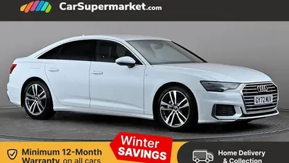 White Used 2022 Audi A6 S-Line Sedan | £20,197 (Fair price)