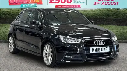 Used Audi A1 Sportback S-Line 125 HP (91 kW) 2018 Black Hatchback