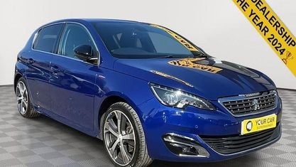 Used Peugeot 308 GT-line 131 HP (96 kW) 2016 Blue Hatchback