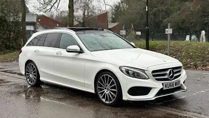White Used 2016 Mercedes C250 AMG Line Premium Plus Estate | £11,495 (Fair price)