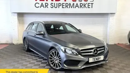 Used Mercedes C350 AMG line 294 HP (216 kW) 2017 Grey Estate