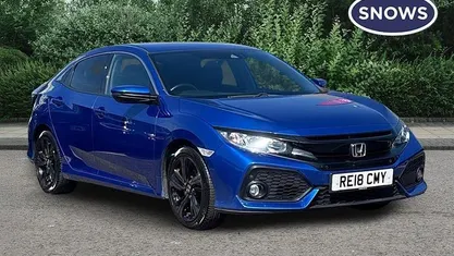 Begagnad Honda Civic SR 129 HK (94 kW) 2018 Blå Halvkombi