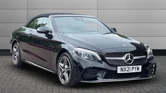 Black Used 2021 Mercedes C200 AMG line Cabriolet | £24,750 (A bit pricey)