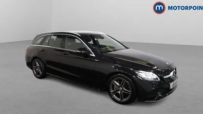 Used Mercedes C200 AMG line 184 HP (135 kW) 2019 Black Estate