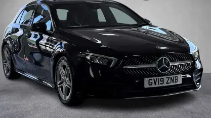 Used Mercedes A180 AMG line 136 HP (100 kW) 2019 Black Hatchback