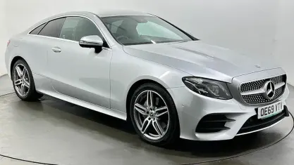 Used Mercedes E220 AMG line 194 HP (142 kW) 2019 Silver Coupe