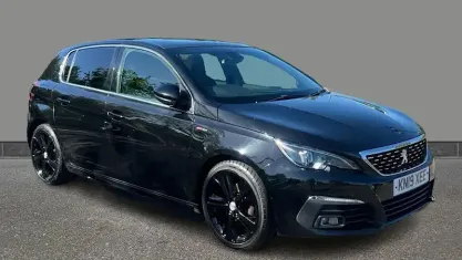 Used Peugeot 308 GT-line 131 HP (96 kW) 2019 Black Hatchback
