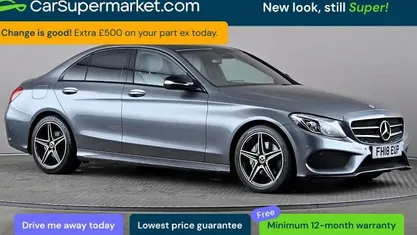 Used Mercedes C200 AMG line 184 HP (135 kW) 2018 Grey Sedan