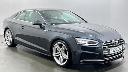 Usado Audi A5 S-Line 190 CV (139 kW) 2019 Gris Coupe