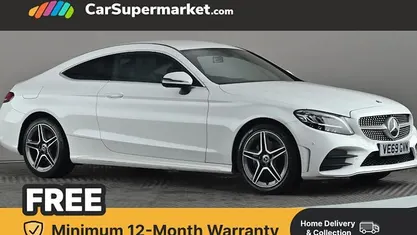 White Used 2019 Mercedes C220 AMG line Coupe | £17,297 (Fair price)