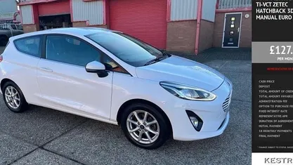 White Used 2018 Ford Fiesta Zetec Hatchback | £6,495 (Fair price)
