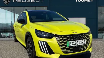 New Peugeot e-208 GT 114 kW (156 HP) 2026 Yellow Hatchback