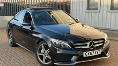 Black Used 2017 Mercedes C220 AMG Line Premium Sedan | £11,000 (Fair price)
