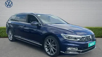 Used VW Passat R-line 220 HP (161 kW) 2018 Blue Estate