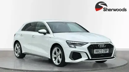 Used Audi A3 Sportback S-Line 110 HP (80 kW) 2023 White Hatchback