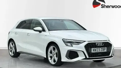 Used Audi A3 Sportback S-Line 110 HP (80 kW) 2023 White Hatchback