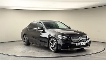 Used Mercedes C200 AMG line 184 HP (135 kW) 2018 Obsidian black Sedan