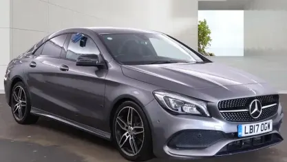 Used Mercedes CLA180 AMG line 122 HP (89 kW) 2017 Grey Coupe