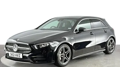 Used Mercedes A35 AMG Executive 306 HP (225 kW) 2021 Black Hatchback