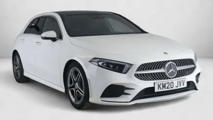 Used Mercedes A250 AMG Line Premium Plus 224 HP (164 kW) 2020 White Hatchback