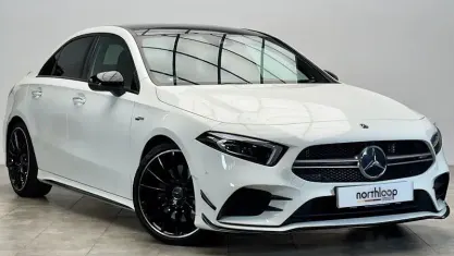 Used Mercedes A35 AMG Premium Plus 306 HP (225 kW) 2019 White Sedan