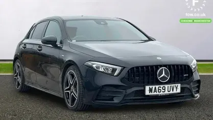 Used Mercedes A35 AMG Premium 306 HP (225 kW) 2019 Black Hatchback
