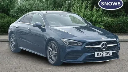 Used Mercedes CLA220 AMG line 190 HP (139 kW) 2021 Blue Coupe