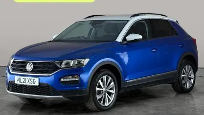 Used VW T-Roc Design 110 HP (80 kW) 2021 Blue SUV