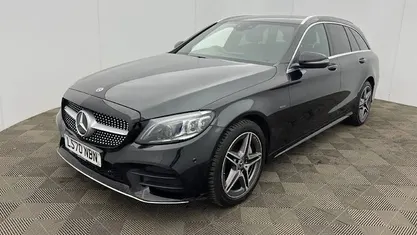 Black Used 2020 Mercedes C300e AMG line Estate | £16,890 (Fair price)