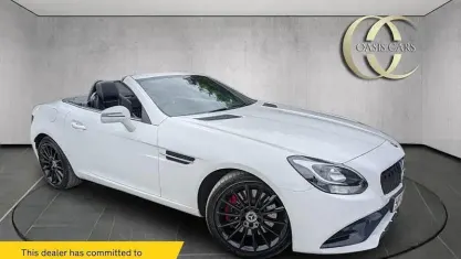 Used Mercedes SLC200 AMG line 184 HP (135 kW) 2017 White Cabriolet