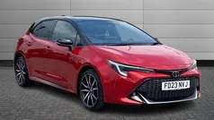 Scarlet flare with black roof Used 2023 Toyota Corolla Sport Hatchback | £21,990 (Fair price)