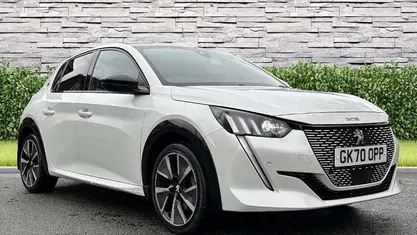 White Used 2020 Peugeot e-208 GT-line Hatchback | £10,250 (Fair price)
