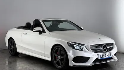 Used Mercedes C220 AMG line 170 HP (125 kW) 2017 White Cabriolet