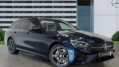 Used Mercedes E300 AMG line 306 HP (225 kW) 2022 Blue Estate