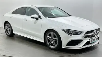 Used Mercedes CLA200 AMG Line Premium 163 HP (119 kW) 2019 White Coupe
